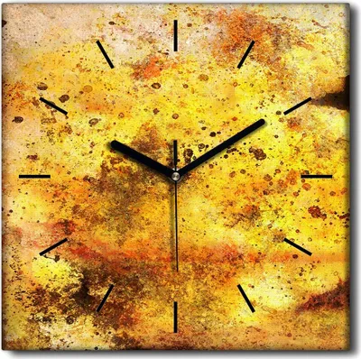Produktbild von Coloray Uhr auf Leinwand 30x30 cm Wand Uhr Dekoration Wohnzimmer Segeltuch schwarze Hände -Seesonnenuntergang