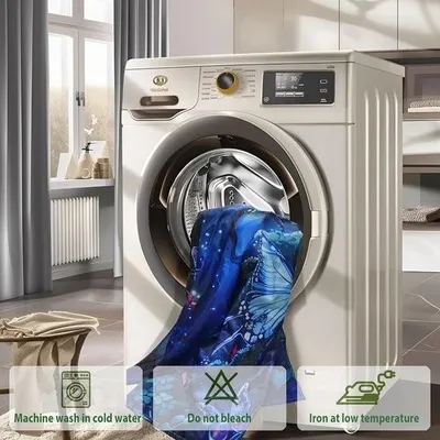 Image de Rideau de douche avec motif papillon en 3D – imperméable – 150 x 180 cm
