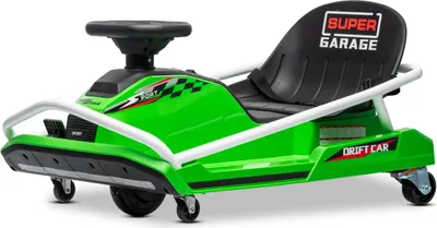 Produktbild von Beneo Motors Drift Elektro-Go-Kart 24V, grün, 300-W-bürstenloser Motor, Lithium-Batterie, Driftmodus mit einer Geschwindigkeit von bis zu 14 km/h, robuster Stahlrahmen, Sicherheitsgurt, Sportsitz, Multifunktionslenkrad