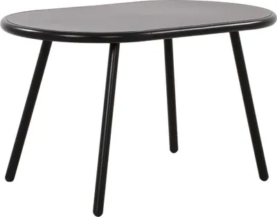 Immagine prodotto di Tavolo da salotto moderno - tavolo da esterno - gambe in metallo antiruggine, resistente agli agenti atmosferici - plastica riciclata | colore: nero