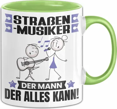Produktbild von Straßenmusiker Tasse Geschenk für Straßenmusiker Der Mann Der Alles Kann Geschenkidee zum Geburtstag (Grün)