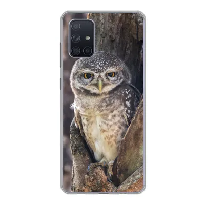 Produktbild von MuchoWow® Handyhülle Schutzhülle Hülle für Samsung Galaxy A51 Eule - Baum - Wald Silikon Softcase Handy Hülle - Schutzabdeckung