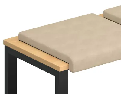 Image de vidaXL Coussins de banquette, 2 pièces, microfibre, couleur crème, profondeur 35 cm