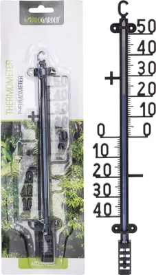 Productafbeelding van Zwarte buitenthermometer, 25 cm