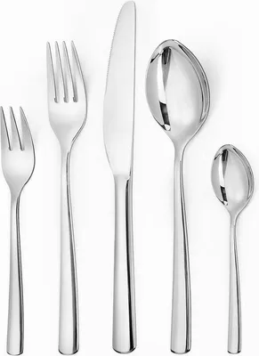 Immagine prodotto di Servizio di posate, servizio da 60 pezzi per 12 persone, con coltello, forchetta e cucchiaio, in acciaio inossidabile, posate per la famiglia, per feste, per hotel e ristoranti, lucidate a specchio e lavabili in lavastoviglie