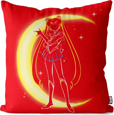 Produktbild von VOID Bunny Mondsichel Kissenbezug Kissenhülle Polyester wasserfest Outdoor sailor mondstein luna manga moon anime