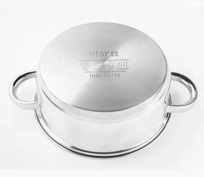Obrázek produktu pro Indukční, průměr 26 cm, hrnec, nerezová ocel 18/10