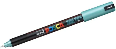 Immagine prodotto di UNIBALL Marker UNI POSCA PC-1MR met. grün 6 Stück Verkaufseinheit 665548 4902778089880