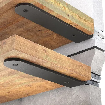 Immagine prodotto di Supporto a L per carichi pesanti, nero, 10 cm, 2 pezzi. Capacità di carico: 70 kg
