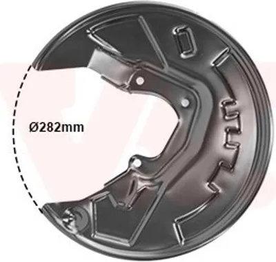 Produktbild von VAN WEZEL Spritzblech Bremsscheibe passend für PEUGEOT 807 MPV Hinten Rechts 0965374 Ankerblech