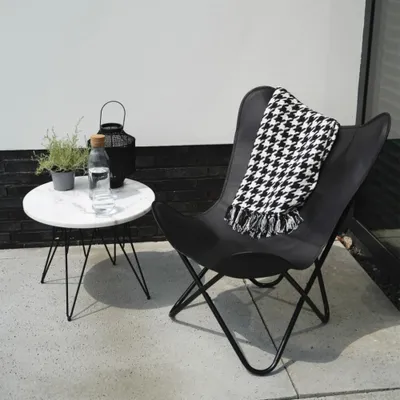 Obrázek produktu pro Lesli Living Křeslo butterfly Buffalo 75 x 75 x 87 cm černé, 441276 Lesli Living HangarStore.cz