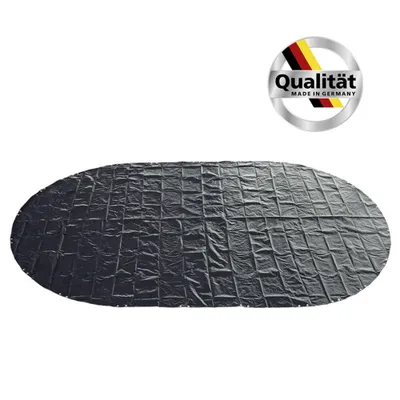 Produktbild von Premium 7,37 x 3,60 m Ovalbecken Poolabdeckung 200g/m² blau/schwarz