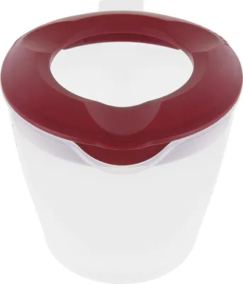 Productafbeelding van Westmark mengbeker met deksel 'Helena', kleur: transparant, deksel rood