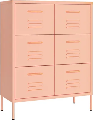 Produktbild von Schubladenschrank Rosa 80x35x101,5 cm Stahl