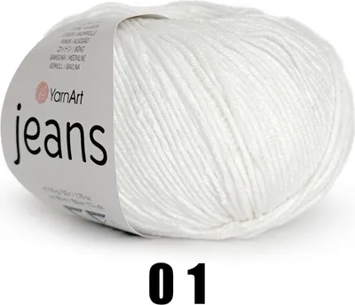 Produktbild von YarnArt Jeans (50g/160M) 01 weiß