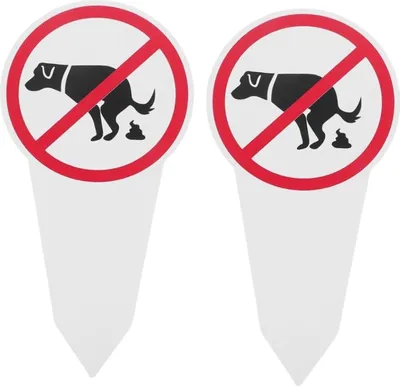 Produktbild von 1/2/3 Stück Kein Hundekot-Schild, doppelseitig, für den Außenbereich, Garten, Hof, Rasen, Stoppen Sie das Hundekot-Warnschild, Spike-Anzeige, Dekoration