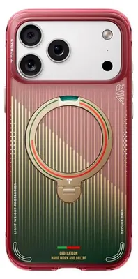 Produktbild von TORRAS Q3 Air x Portuguese(FPF) für iPhone 17 Pro hülle mit echtem Airbags Doppelter Schutz & 360° Magnetischer Robust Ständer, Glory Slash