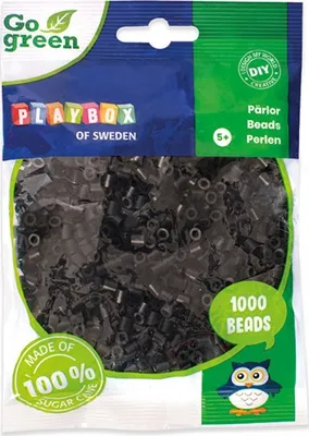Produktbild von Playbox Bügelperlen Go green Midi 1000 Stk. schwarz