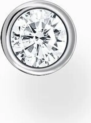 Produktbild von THOMAS SABO Einzel Ohrstecker "Weisser Stein" Silber H2136-0
