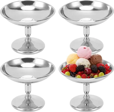 Produktbild von Edelstahl-Eisbecher - Elegant und vielseitig - 1 Stück - Lebensmittelqualität