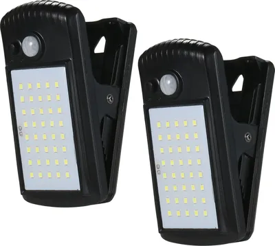 Produktbild von 40 LEDs Solarleuchten fuer den Aussenbereich, aufsteckbare Bewegungsmelder-Leuchten, Klemmlampe, IP65, wasserdicht, fuer Zaun, Deck, Wand, Garage, Terrasse