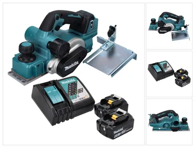 Produktbild von Makita DKP 181 RG Akku Hobel Falzhobel 82 mm 18 V Brushless + 2x Akku 6,0 Ah + Ladegerät