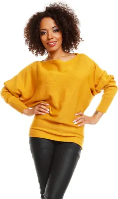 Immagine prodotto di PeeKaBoo Maglione a pipistrello oversize da donna Isaszeg Miele Universale
