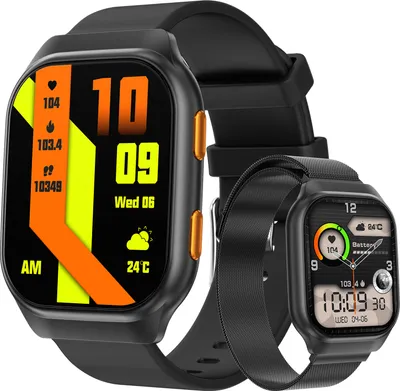 Produktbild von Smartwatch, Smartwatch Damen Herren, 1,96" AMOLED Fitness Tracker Uhren für Android iOS, IP68 Wasserdicht Pulsmesser Schrittzähler Aktivitätstracker