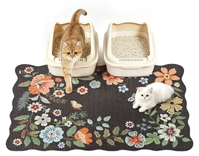 Produktbild von Katzenklo-Matte, 89 x 58 cm, fängt Katzenstreu auf, für die Katzentoilette