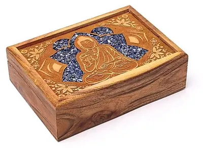 Image de Coffret Tarot Ou Bijoux Bouddha Sodalite - 18x12.5x5.5cm