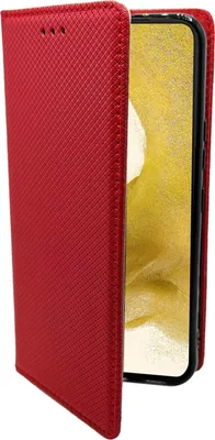 Produktbild von Buch Tasche "Smart" kompatibel mit SAMSUNG GALAXY S22 (SM-S901B) Handy Hülle Etui Brieftasche Schutzhülle mit Standfunktion, Kartenfach Rot