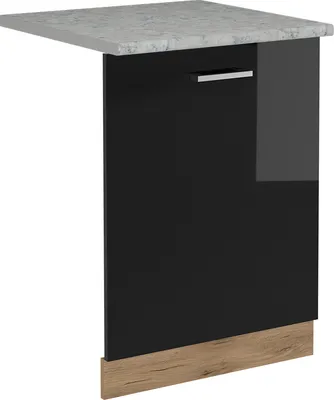 Image de Façade de lave-vaisselle Vicco R-Line Noir Haute brillance 60cm , PT Marbre, Model 54963