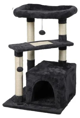 Immagine prodotto di DOCHTMANN Tiragraffi per gatti con cuccia e giocattoli 49x79x49 cm