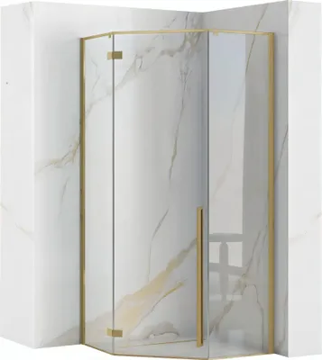 Produktbild von Duschkabine Rea Diamond 100X100 Gebürstetes Gold