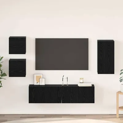 Produktbild von Maison Exclusive - TV-Schrankset 5 pcs Schwarz Eichen-Optik Holzwerkstoff