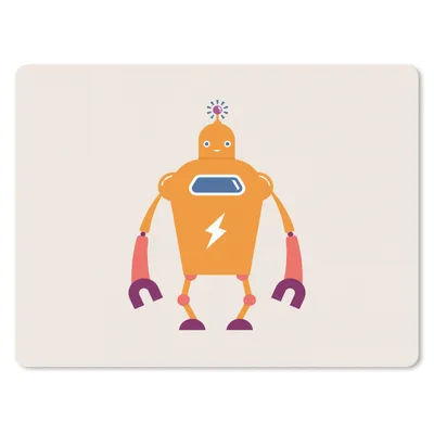 Produktbild von MuchoWow® Mauspad Mousepad Roboter - Antenne - Orange - Blitzschlag - Junge - Kinder 23x19 cm - Mousepads - Maus Mat - Pad - Mausunterlage - Schreibtischunterlage - Mauspad