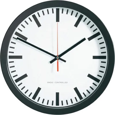 Zdjęcie produktu dla Eurotime 56862 Radiokontroluowany zegar ścienny 40 cm czarny