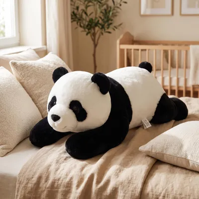 Produktbild von Riesen Panda Plüschtier 60cm XXL Kuscheltier Bär Stofftier Baby Kissen Kindergeburtstag Weihnachtsgeschenk