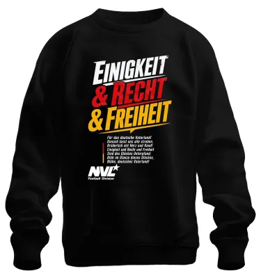 Immagine prodotto di Maglietta o felpa con scritta "Einigkeit Recht Freiheit Deutschland", colore nero, taglia M