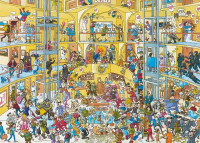 Produktbild von Puzzle 1000 Teile Ein Tag wie jeder andere Tag im Hotel, Schone (Puzzle+Poster)