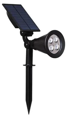 Produktbild von Verk 12403 Solarbetriebene Gartenleuchte mit Dämmerungssensor, 4 LEDs, 3 Leuchtmodi
