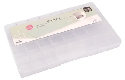 Produktbild von Vaessen Creative Aufbewahrungsbox Transparent mit Deckel von 34,7 x 21,8 x 3,5 c