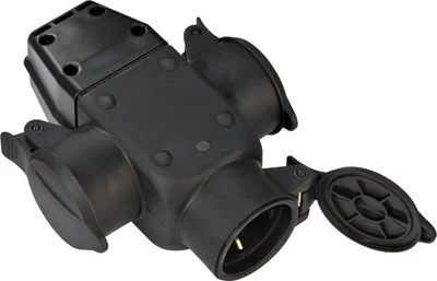 Productafbeelding van Brennenstuhl 1082120 Kreuzverteiler Schuko-Gummikupplung 3fach IP44