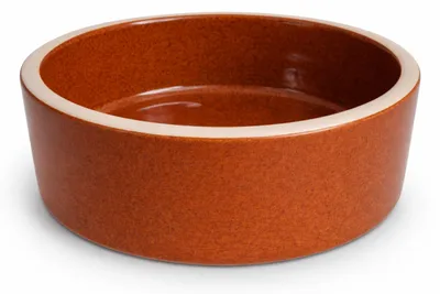 Produktbild von KERAZO Keramik 500 ml Kleintier Napf Fressnapf Futternapf Ø:15,5 cm Höhe: 5,5 cm Näpfe für Haustiere Hamster Kaninchen Hase Nagetiere Kleintiere Hund Katze aus robuster, dickwandiger Steinzeug Keramik, Farbe: BAUN
