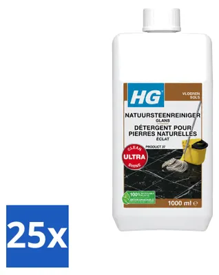 Produktbild von 25 x HG Natursteinreiniger Glanz - 1 L - Vorteilspackung - 25 Stücke