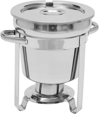 Produktbild von Runder Speisenwärmer aus 201 Edelstahl mit Deckel, Warmhaltebehälter und Buffet-Set für Buffets, Hotelfrühstücksbereiche, Catering-Veranstaltungen und Partys
