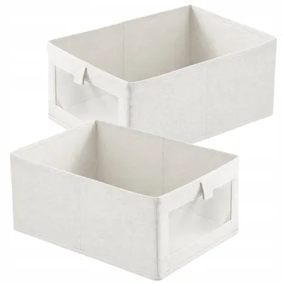 Obrázek produktu pro EDIBAZZAR | Velké úložné boxy, 2dílné, do skříní, univerzální zásuvky, béžové