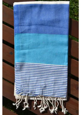 Imagen del producto de Toalla peshtemal Rainbow, color azul