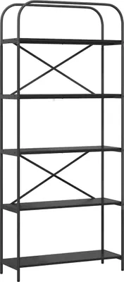 Produktbild von vidaXL Bücherregal Schwarz Eichen-Optik 80 x 30 x 183 cm Holzwerkstoff