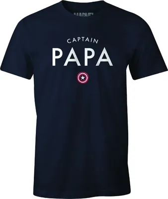 Immagine prodotto di Marvel - T-shirt da uomo "Captain Papa" CD2260 (S) (blu navy)